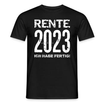 Ruhestand Rente Pension Renteneintritt Abschied - Männer T-Shirt - Schwarz - Vorne - AI Model Male 178 light (178cm)