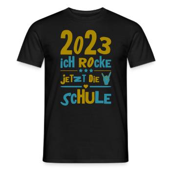 Schulkind 2023 Einschulung Erstklässler Geschenk - Männer T-Shirt - Schwarz - Vorne - AI Model Male 178 light (178cm)