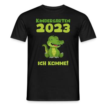 Kindergarten 2023 Ich Komme Mädchen Jungen Kita - Männer T-Shirt - Schwarz - Vorne - AI Model Male 178 light (178cm)