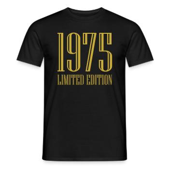 1975 édition limitée anniversaire cadeau femme mari - T-shirt homme - noir - Devant - AI Model Male 178 light (178cm)