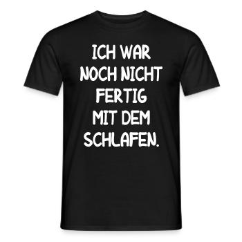 Müde Faul Job Schlafen Fertig Mitarbeiter Geschenk - Männer T-Shirt - Schwarz - Vorne - AI Model Male 178 light (178cm)