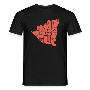République du Nicaragua Caraïbes Amérique du Sud Fun Cadeau - T-shirt homme - noir - Devant - AI Model Male 178 light (178cm)