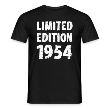 1954 édition limitée cadeau d’anniversaire femme mari - T-shirt homme - noir - Devant - AI Model Male 178 light (178cm)