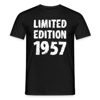 1957 édition limitée anniversaire cadeau femme mari - T-shirt homme - noir - Devant - AI Model Male 178 light (178cm)