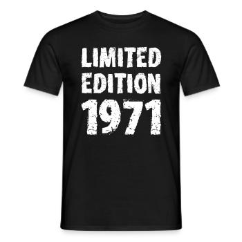 1971 édition limitée anniversaire cadeau femme mari - T-shirt homme - noir - Devant - AI Model Male 178 light (178cm)