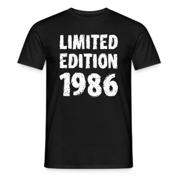 1986 édition limitée anniversaire cadeau femme mari - T-shirt homme - noir - Devant - AI Model Male 178 light (178cm)