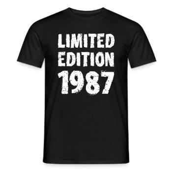 1987 édition limitée anniversaire cadeau femme mari - T-shirt homme - noir - Devant - AI Model Male 178 light (178cm)