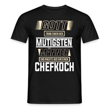 Chefkoch, einer der mutigsten Männer der Welt - Männer T-Shirt - Schwarz - Vorne - AI Model Male 178 light (178cm)