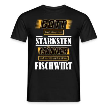 Fischwirt einer der stärksten Männer der Welt - Männer T-Shirt - Schwarz - Vorne - AI Model Male 178 light (178cm)