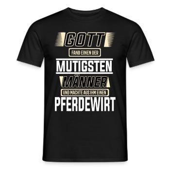 Pferdewirt, einer der mutigsten Männer der Welt - Männer T-Shirt - Schwarz - Vorne - AI Model Male 178 light (178cm)