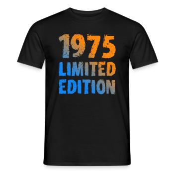 1975 édition limitée anniversaire cadeau femme mari - T-shirt homme - noir - Devant - AI Model Male 178 light (178cm)