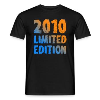 2010 Édition Limitée Anniversaire Cadeau Femme Mari - T-shirt homme - noir - Devant - AI Model Male 178 light (178cm)