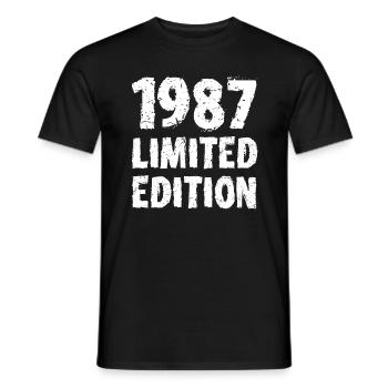 1987 édition limitée anniversaire cadeau femme mari - T-shirt homme - noir - Devant - AI Model Male 178 light (178cm)