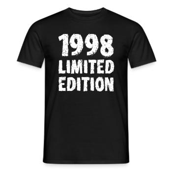 1998 édition limitée cadeau d’anniversaire femme mari - T-shirt homme - noir - Devant - AI Model Male 178 light (178cm)