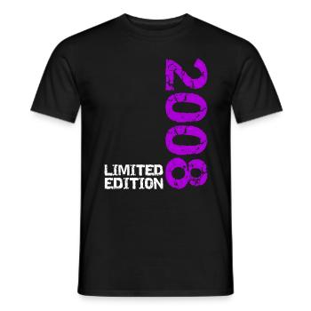 2008 Édition Limitée Anniversaire Cadeau Femme Mari - T-shirt homme - noir - Devant - AI Model Male 178 light (178cm)