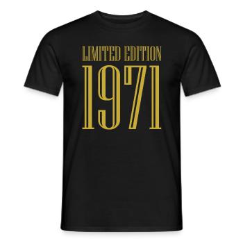 1971 édition limitée anniversaire cadeau femme mari - T-shirt homme - noir - Devant - AI Model Male 178 light (178cm)