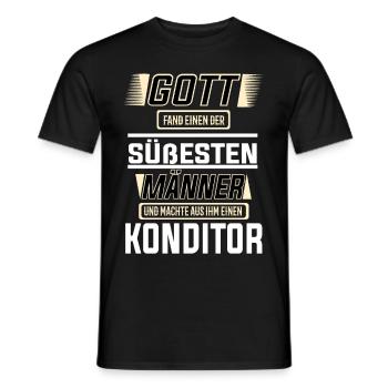 Konditor einer der süßesten Männer der Welt - Männer T-Shirt - Schwarz - Vorne - AI Model Male 178 light (178cm)