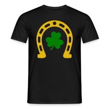 St Patricks Day Accessoires Ireland Shamrock Deko - Männer T-Shirt - Schwarz - Vorne - AI Model Male 178 light (178cm)