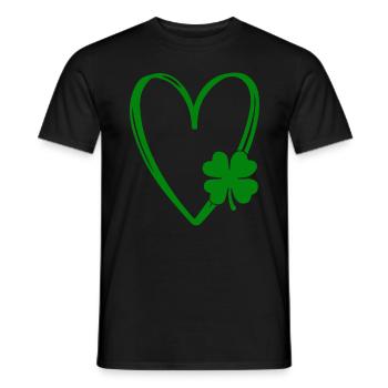 St Patricks Day Accessoires Ireland Shamrock Deko - Männer T-Shirt - Schwarz - Vorne - AI Model Male 178 light (178cm)