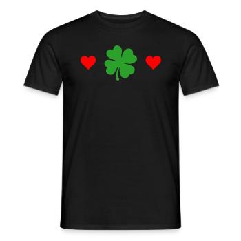 St Patricks Day Accessoires Ireland Shamrock Deko - Männer T-Shirt - Schwarz - Vorne - AI Model Male 178 light (178cm)
