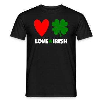 St Patricks Day Accessoires Ireland Shamrock Deko - Männer T-Shirt - Schwarz - Vorne - AI Model Male 178 light (178cm)