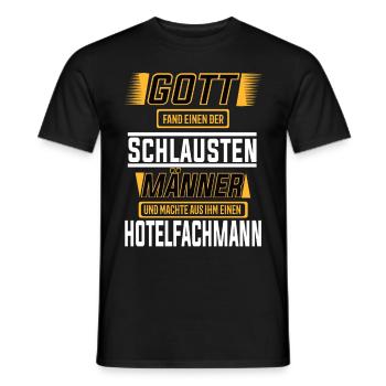 Hotelfachmann einer der schlausten Männer der Welt - Männer T-Shirt - Schwarz - Vorne - AI Model Male 178 light (178cm)