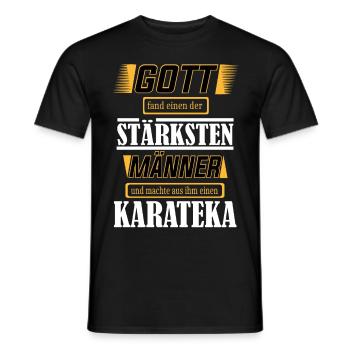 Karateka, einer der stärksten Männer der Welt - Männer T-Shirt - Schwarz - Vorne - AI Model Male 178 light (178cm)