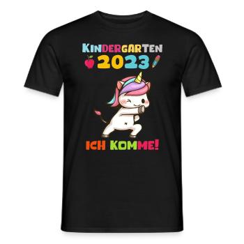 Kindergarten 2023 Ich Komme Jungen Kita Geschenk - Männer T-Shirt - Schwarz - Vorne - AI Model Male 178 light (178cm)