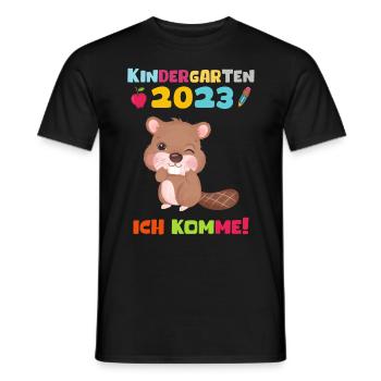 Kindergarten 2023 Ich Komme Mädchen Kita Geschenk - Männer T-Shirt - Schwarz - Vorne - AI Model Male 178 light (178cm)