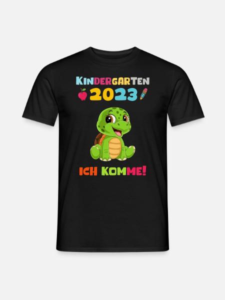 Kindergarten 2023 Ich Komme Jungen Kita Geschenk - Männer T-Shirt - Schwarz