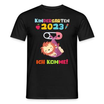 Kindergarten 2023 Ich Komme Mädchen Kita Geschenk - Männer T-Shirt - Schwarz - Vorne - AI Model Male 178 light (178cm)