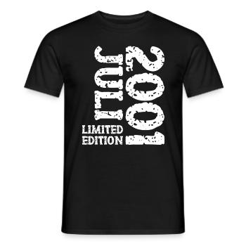 2001 Juillet Édition Limitée Cadeau d’anniversaire - T-shirt homme - noir - Devant - AI Model Male 178 light (178cm)