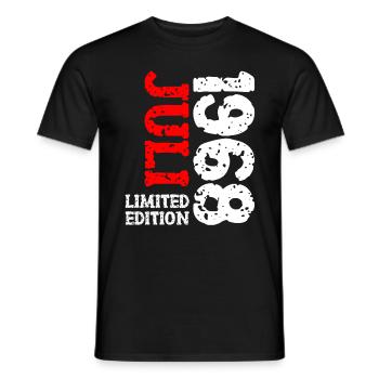 1968 Juli Limited Edition Geburtstag Geschenk - Männer T-Shirt - Schwarz - Vorne - AI Model Male 178 light (178cm)