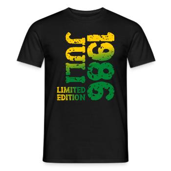 1986 Juli Limited Edition Geburtstag Geschenk - Männer T-Shirt - Schwarz - Vorne - AI Model Male 178 light (178cm)