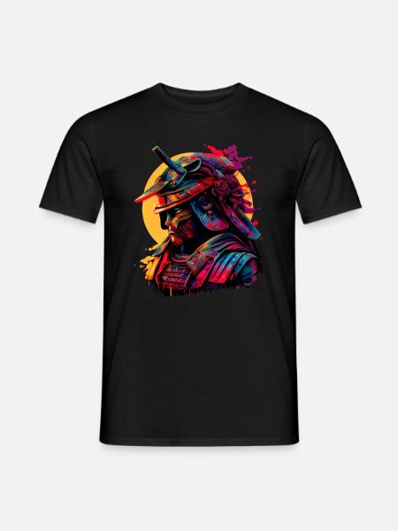 illustration Samurai Warrior Japan - Men's T-Shirt - black