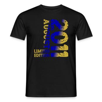 2011 August Limited Edition 12. Geburtstag Outfit - Männer T-Shirt - Schwarz - Vorne - AI Model Male 178 light (178cm)