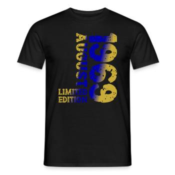 1969 Août Édition Limitée 54e Tenue d’anniversaire - T-shirt homme - noir - Devant - AI Model Male 178 light (178cm)