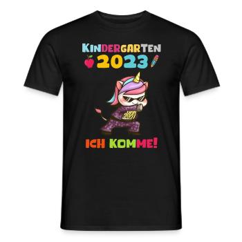 Kindergarten 2023 Ich Komme Jungen Kita Geschenk - Männer T-Shirt - Schwarz - Vorne - AI Model Male 178 light (178cm)
