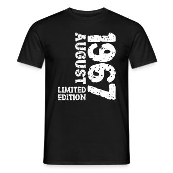 1967 August Limited Edition 56. Geburtstag Outfit - Männer T-Shirt - Schwarz - Vorne - AI Model Male 178 light (178cm)