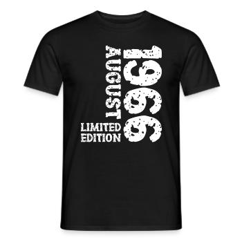1966 August Limited Edition 57. Geburtstag Outfit - Männer T-Shirt - Schwarz - Vorne - AI Model Male 178 light (178cm)