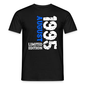 1995 August Limited Edition 28. Geburtstag Outfit - Männer T-Shirt - Schwarz - Vorne - AI Model Male 178 light (178cm)