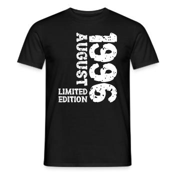 1996 August Limited Edition 27. Geburtstag Outfit - Männer T-Shirt - Schwarz - Vorne - AI Model Male 178 light (178cm)