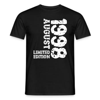 1998 Août Édition Limitée 25e Tenue d’anniversaire - T-shirt homme - noir - Devant - AI Model Male 178 light (178cm)