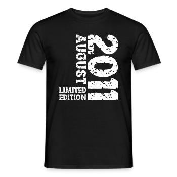 2011 August Limited Edition 12. Geburtstag Outfit - Männer T-Shirt - Schwarz - Vorne - AI Model Male 178 light (178cm)