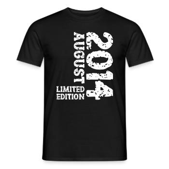 2014 Août Édition Limitée 9ème Tenue Anniversaire - T-shirt homme - noir - Devant - AI Model Male 178 light (178cm)