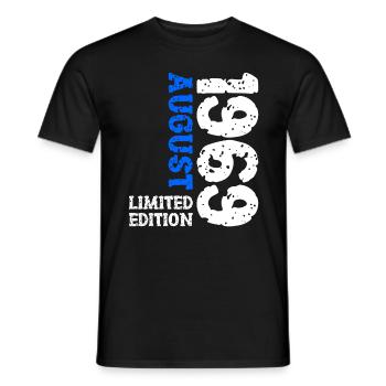 1969 Août Édition Limitée 54e Tenue d’anniversaire - T-shirt homme - noir - Devant - AI Model Male 178 light (178cm)