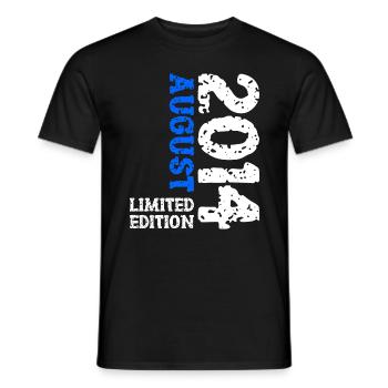 2014 August Limited Edition 9th Birthday Outfit - Men's T-Shirt - black - Front - AI Model Male 178 light (178cm)