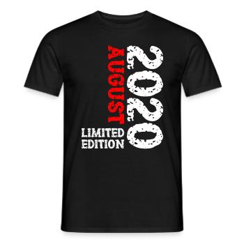 2020 août édition limitée 3e anniversaire tenue - T-shirt homme - noir - Devant - AI Model Male 178 light (178cm)