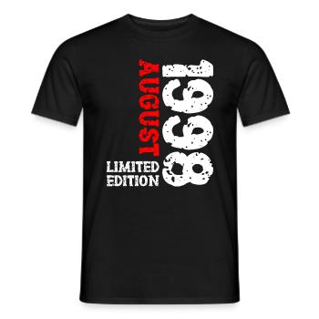 1998 Août Édition Limitée 25e Tenue d’anniversaire - T-shirt homme - noir - Devant - AI Model Male 178 light (178cm)