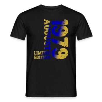 1979 August Limited Edition 44. Geburtstag Outfit - Männer T-Shirt - Schwarz - Vorne - AI Model Male 178 light (178cm)